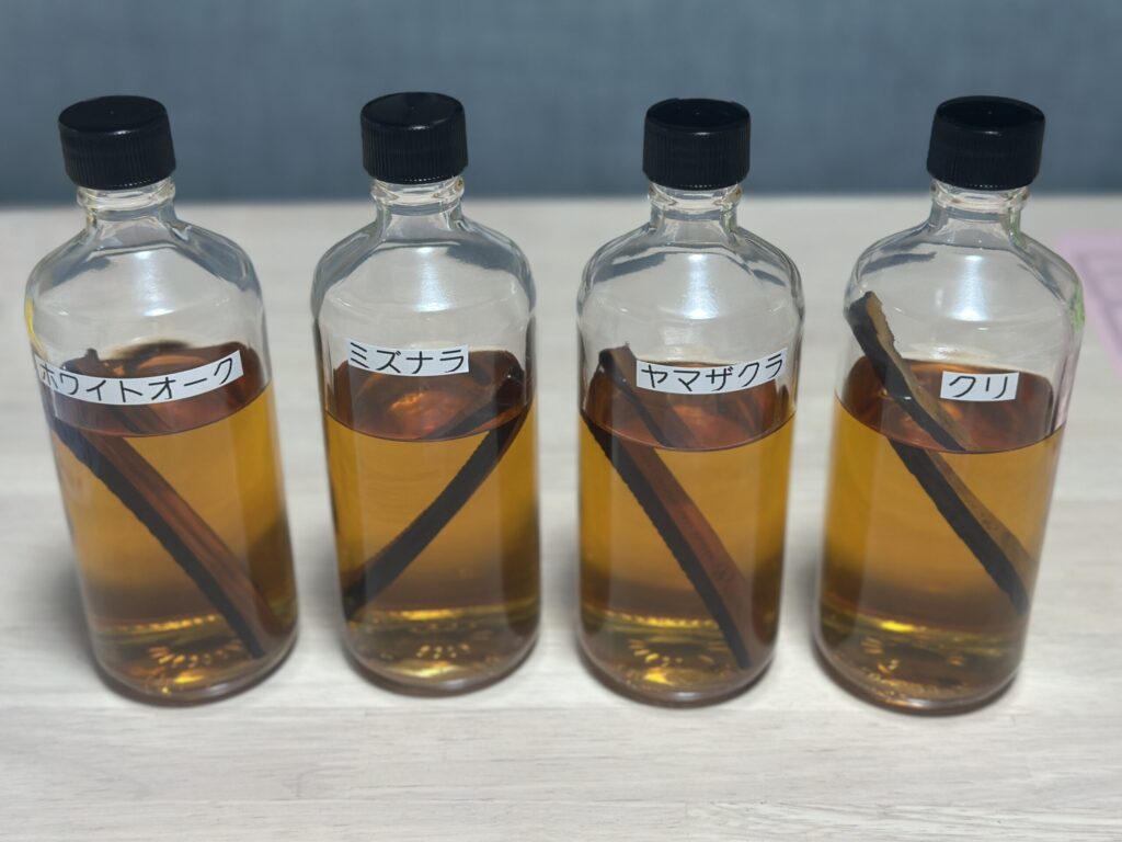 ウイスキースティックを浸けたウイスキー